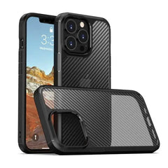 iPhone 13 Pro Carbon Fiber Armor Transparent Matte Case