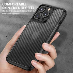 iPhone 13 Pro Carbon Fiber Armor Transparent Matte Case