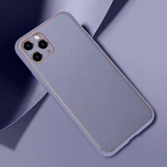 iPhone 13 Pro Luxury Leather Plating With Camera Protection Case