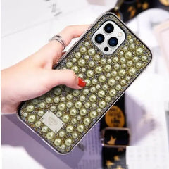 iPhone 13 Luxury Women Design Bling Pearl Mobile Case