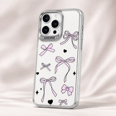 Luxury Bow Print Transparent Case
