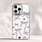 Luxury Bow Print Transparent Case