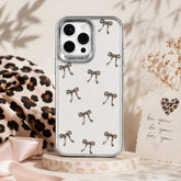 Luxury Leopard Bow Print Transparent Case