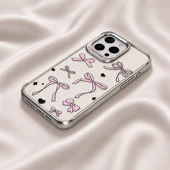 Luxury Bow Print Transparent Case