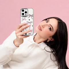 Luxury Bow Print Transparent Case