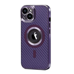 Premium Carbon Design Magsafe Phone Cover For iPhone 15