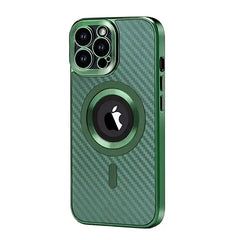 Premium Carbon Design Magsafe Phone Cover For iPhone 15