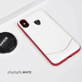 Puloka Shell White Leather Back Cover For Oneplus 7