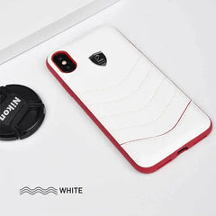 Puloka Shell White Leather Back Cover For Oneplus 7