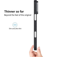 Ultra-Slim Soft Carbon Fiber MagSafe Case with Metal Frame Camera Protection For iPhone 16 Series