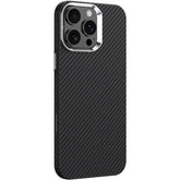 Ultra-Slim Soft Carbon Fiber MagSafe Case with Metal Frame Camera Protection For iPhone 16 Series