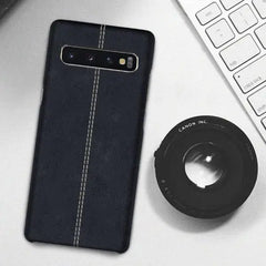 Vorson ® Lexja Series Double Stitch Leather Back Cover For Samsung