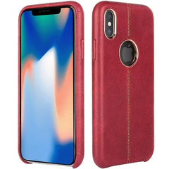Vorson ® Lexja Series Double Stitch Leather Back Cover For iPhone