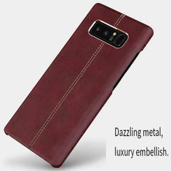 Vorson ® Lexja Series Double Stitch Leather Back Cover For Samsung