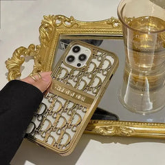 iPhone 14 Electroplating Chrome Hollo Soft Back Case