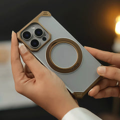 iPhone 16 Pro Max Ultra-Slim Frameless Metal Stand Case