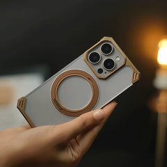 iPhone 16 Pro Max Ultra-Slim Frameless Metal Stand Case