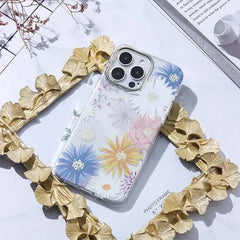 Mikalen Sun Floral Print Clear Mobile Case For iPhone 15 Pro Max
