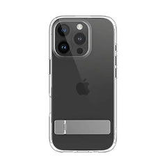 iPhone 16 Pro Crystal Clear Military-Grade Non-Yellowing Shatter-Resistant Kickstand Case
