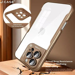 iPhone 16 Pro Shockproof Phone Cover With Metal Lens Ring