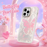 Ice Pink Butterfly Pearl Bloom Case