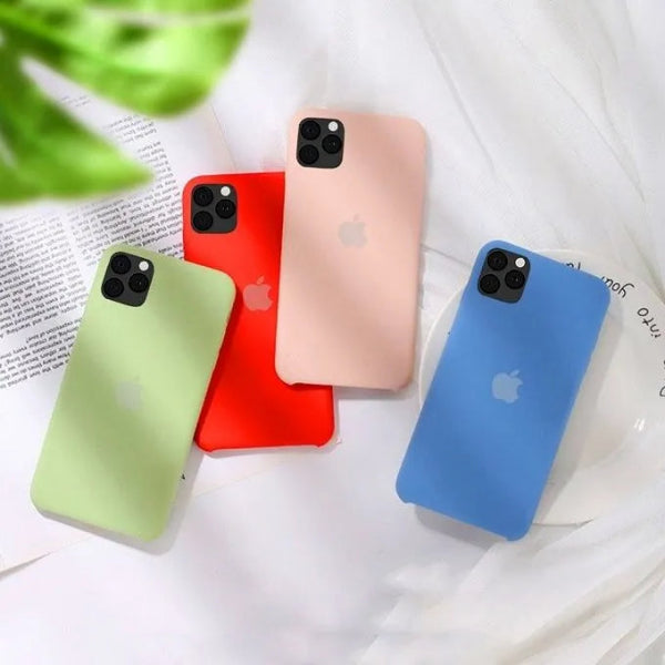 Apple iPhone Logo Matte Silicone Back Cover For iPhone 11 Series