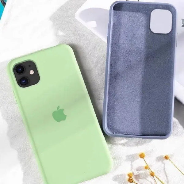 Apple iPhone Logo Matte Silicone Back Cover For iPhone 11 Series