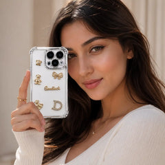 Dazzling Rhinestone Bear Transparent Mobile Cover