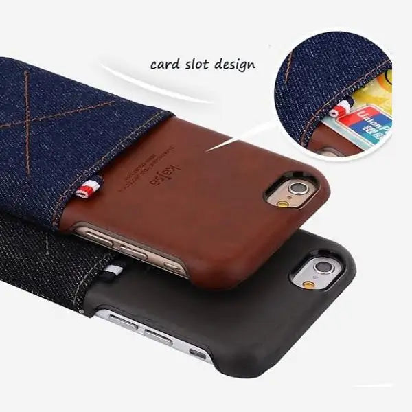 Kajsa ® Denim With Card Holder Back Cover