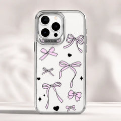 Luxury Bow Print Transparent Case