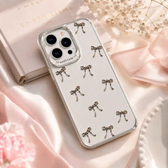 Luxury Leopard Bow Print Transparent Case