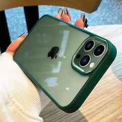 Luxury Metal Camera Protection Armor Clear Case – Alpine Green