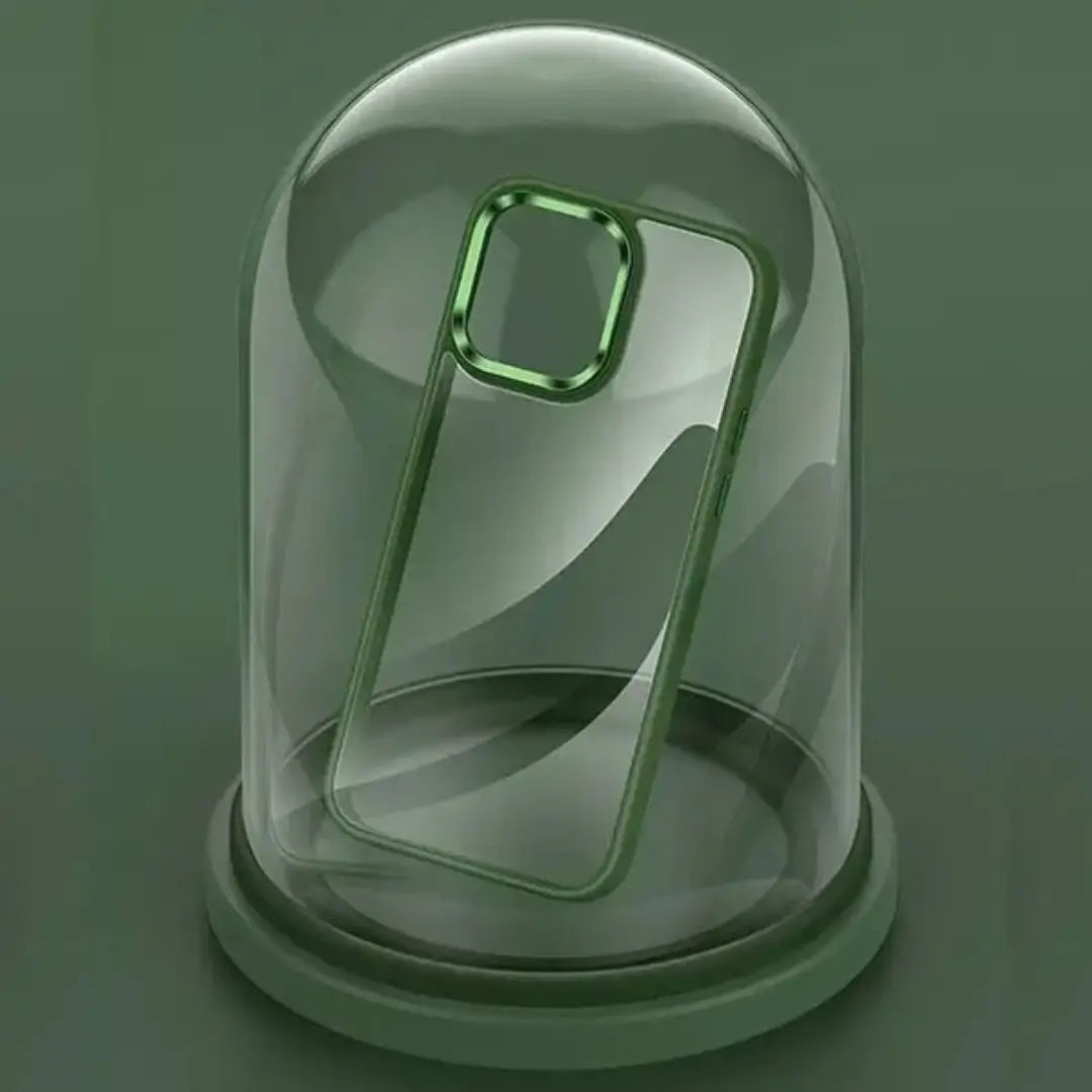 Luxury Metal Camera Protection Armor Clear Case – Alpine Green