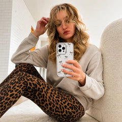 Luxury Leopard Bow Print Transparent Case