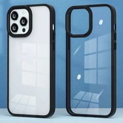 Luxury Metal Camera Protection Armor Clear Case – Black