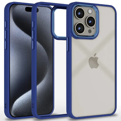 Luxury Metal Camera Protection Armor Clear Case – Blue