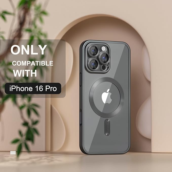 iPhone 16 Pro Max Luxury MagSafe Transparent Phone Cover with Camera Lens Protection