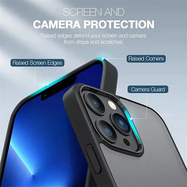 iPhone 14 Plus Luxury Metal Camera Protection Shockproof Armor Clear Case – Green