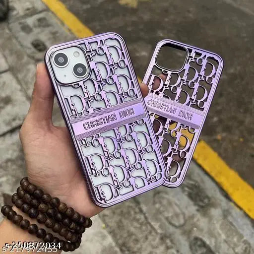 iPhone 14 Pro Electroplating Chrome Hollo Soft Back Case