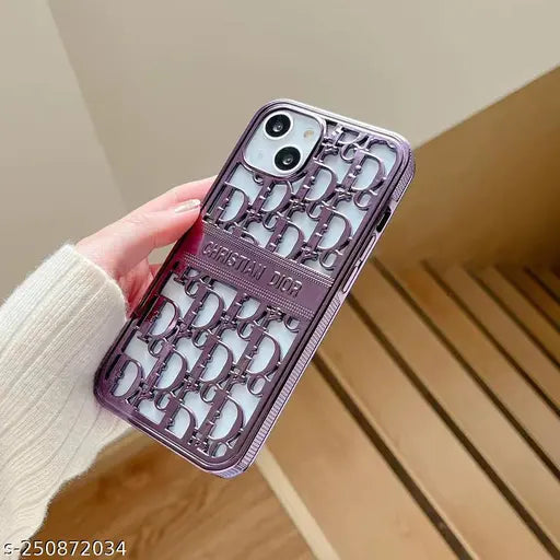 iPhone 14 Pro Electroplating Chrome Hollo Soft Back Case