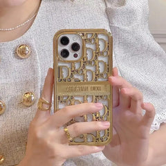 iPhone 14 Pro Electroplating Chrome Hollo Soft Back Case