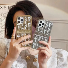 iPhone 14 Pro Electroplating Chrome Hollo Soft Back Case