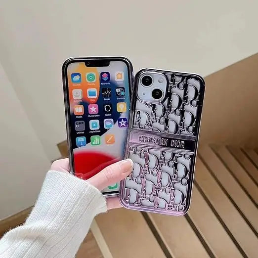 iPhone 14 Pro Electroplating Chrome Hollo Soft Back Case