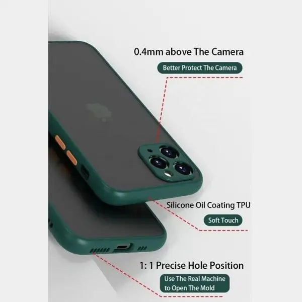 iPhone 12 Pro Max Luxury Matte Silicone Back Cover With Camera Protection