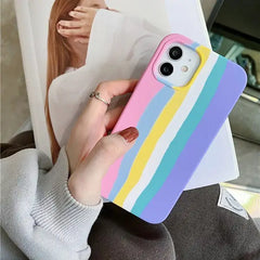iPhone 12 Mini Rainbow Silicone Back Case