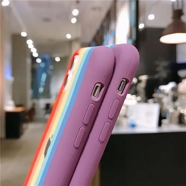 iPhone 12 Mini Rainbow Silicone Back Case