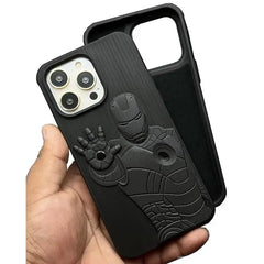 iPhone 14 Iron Man 3D Shockproof Soft Silicone Back Case