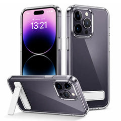 iPhone 16 Pro Max Crystal Clear Military-Grade Non-Yellowing Shatter-Resistant Kickstand Case