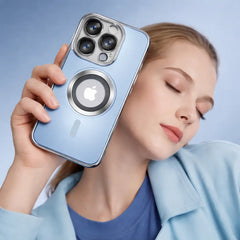 Acrylic Magsafe  Logo Cut Case With Camera Protection Lens