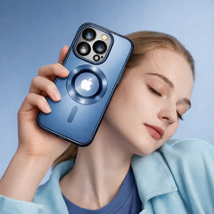 Acrylic Magsafe  Logo Cut Case With Camera Protection Lens